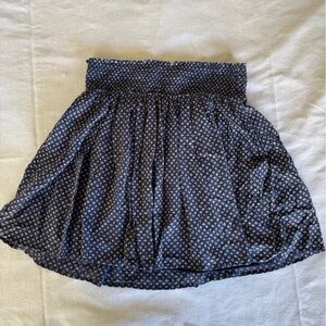 Old Navy Navy Blue Patterned Skater Skirt